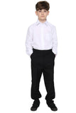 Boys White Slim Fit Long Sleeve School Uniform Polycotton Shirt Sizes 3 to 18