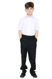 Boys White Plus Fit Long Sleeve School Uniform Polycotton Shirt Sizes 3 to 18