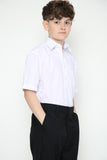 Boys White Short Sleeve Regular Fit Shirt School Uniform Polycotton Shirt Sizes 3 to 18