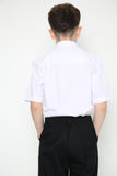 Boys White Short Sleeve Regular Fit Shirt School Uniform Polycotton Shirt Sizes 3 to 18