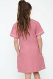 Summer School Uniform Dress Gingham Check Pleated & Matching Hair Band 7 Colors