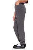Girls School Uniform Grey Half Elastic Waist Smart Fit Comfortable Trousers Formal Pant