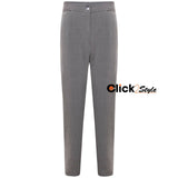 Girls School Uniform Smart Fit Comfortable Trousers Formal Pant  -Grey
