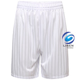 Unisex PE Shadow Stripe School Shorts Girls Boys Adults Gym Football Sports Short