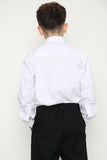 Boys White Slim Fit Long Sleeve School Uniform Polycotton Shirt Sizes 3 to 18