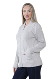 Ladies Plus Size Zip Cardigan Women Zipped Cable Knit Long Sleeve Pocket Jumper