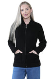 Ladies Plus Size Zip Cardigan Women Zipped Cable Knit Long Sleeve Pocket Jumper