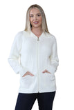 Ladies Plus Size Zip Cardigan Women Zipped Cable Knit Long Sleeve Pocket Jumper