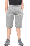 Boys Kids Plain Fleece Shorts PE Sports Jogging Casual Wear