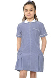 Summer School Uniform Dress Gingham Check Pleated & Matching Hair Band 7 Colors