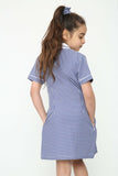 Summer School Uniform Dress Gingham Check Pleated & Matching Hair Band 7 Colors