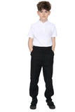 Strudy Trousers Boys Kids Zip & Clip with Half Elastic Waist School Uniform Pant