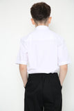 Boys White Slim Fit Short Sleeve School Uniform Polycotton Shirt Sizes 3 to 18