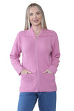 Ladies Plus Size Zip Cardigan Women Zipped Cable Knit Long Sleeve Pocket Jumper