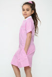 Summer School Uniform Dress Gingham Check Pleated & Matching Hair Band 7 Colors