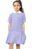 Summer School Uniform Dress Gingham Check Pleated & Matching Hair Band 7 Colors