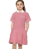 Summer School Uniform Dress Gingham Check Pleated & Matching Hair Band 7 Colors