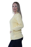 Ladies Plus Size Zip Cardigan Women Zipped Cable Knit Long Sleeve Pocket Jumper