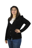 Womens Full Cable Knit Cardigan Button Long Sleeve Jumper Sweater