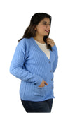 Womens Full Cable Knit Cardigan Button Long Sleeve Jumper Sweater