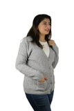 Womens Full Cable Knit Cardigan Button Long Sleeve Jumper Sweater