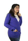 Womens Full Cable Knit Cardigan Button Long Sleeve Jumper Sweater