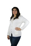 Womens Full Cable Knit Cardigan Button Long Sleeve Jumper Sweater