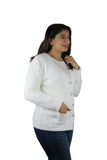 Womens Full Cable Knit Cardigan Button Long Sleeve Jumper Sweater