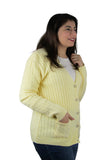 Womens Full Cable Knit Cardigan Button Long Sleeve Jumper Sweater