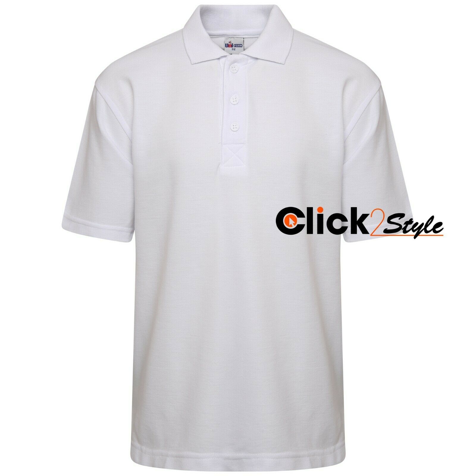 School Uniform White Polo T Shirts Plain Kids T Shirt Boys Girls Tee Top Sports