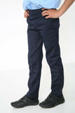 Copy of Age 2-10 Boys Pull Up Elasticated Back School Trousers Easy Wear -Navy