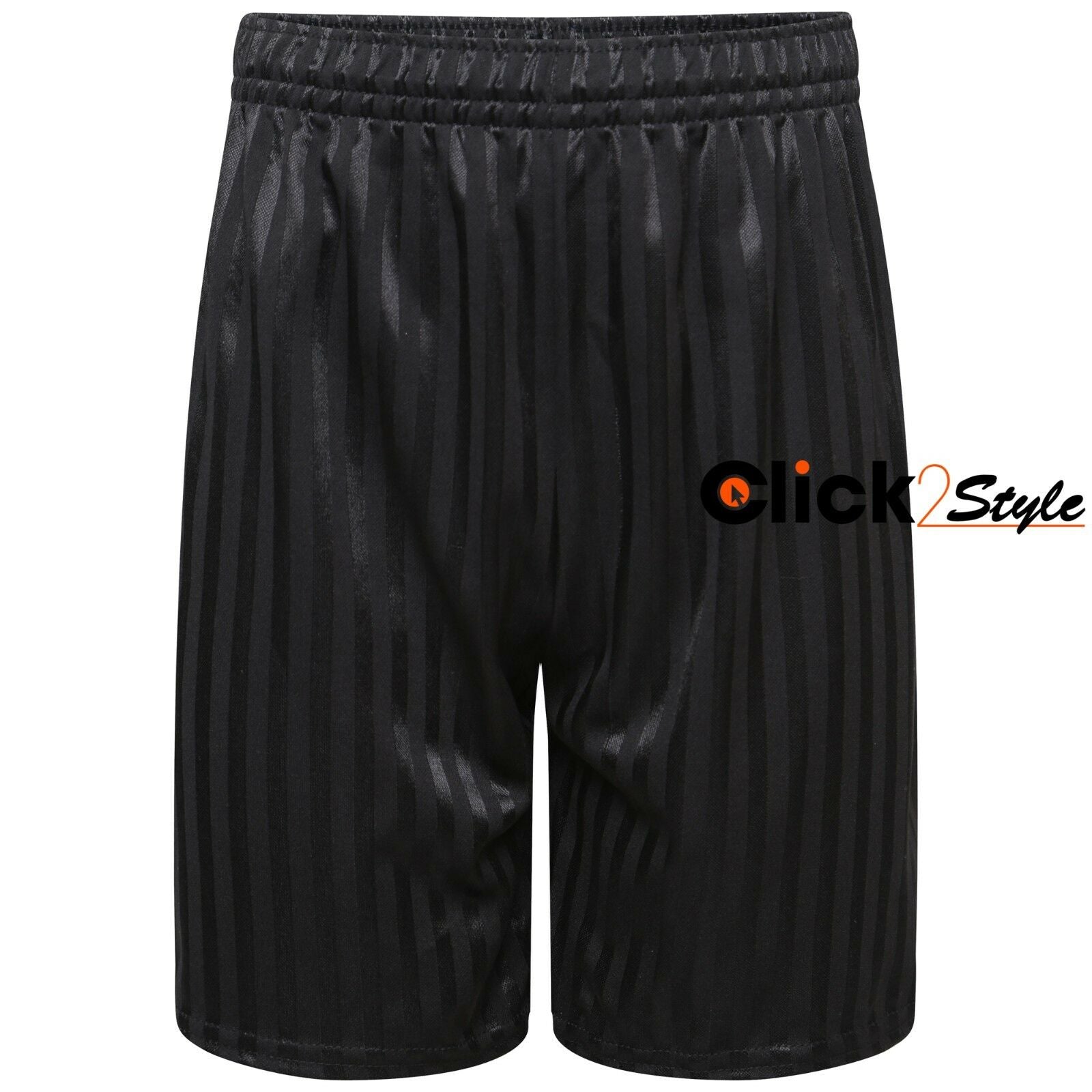 Unisex PE School Shadow Stripe Shorts Boys Girls Adult Football Gym Sports Short -Black