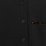 Kids Children Girls Unisex School Uniform Fleece Cardigan Button Closure Front -Black