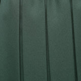 School Uniform Full Box Pleated Elasticated Waist Knee Length Skirt for Girls -Green