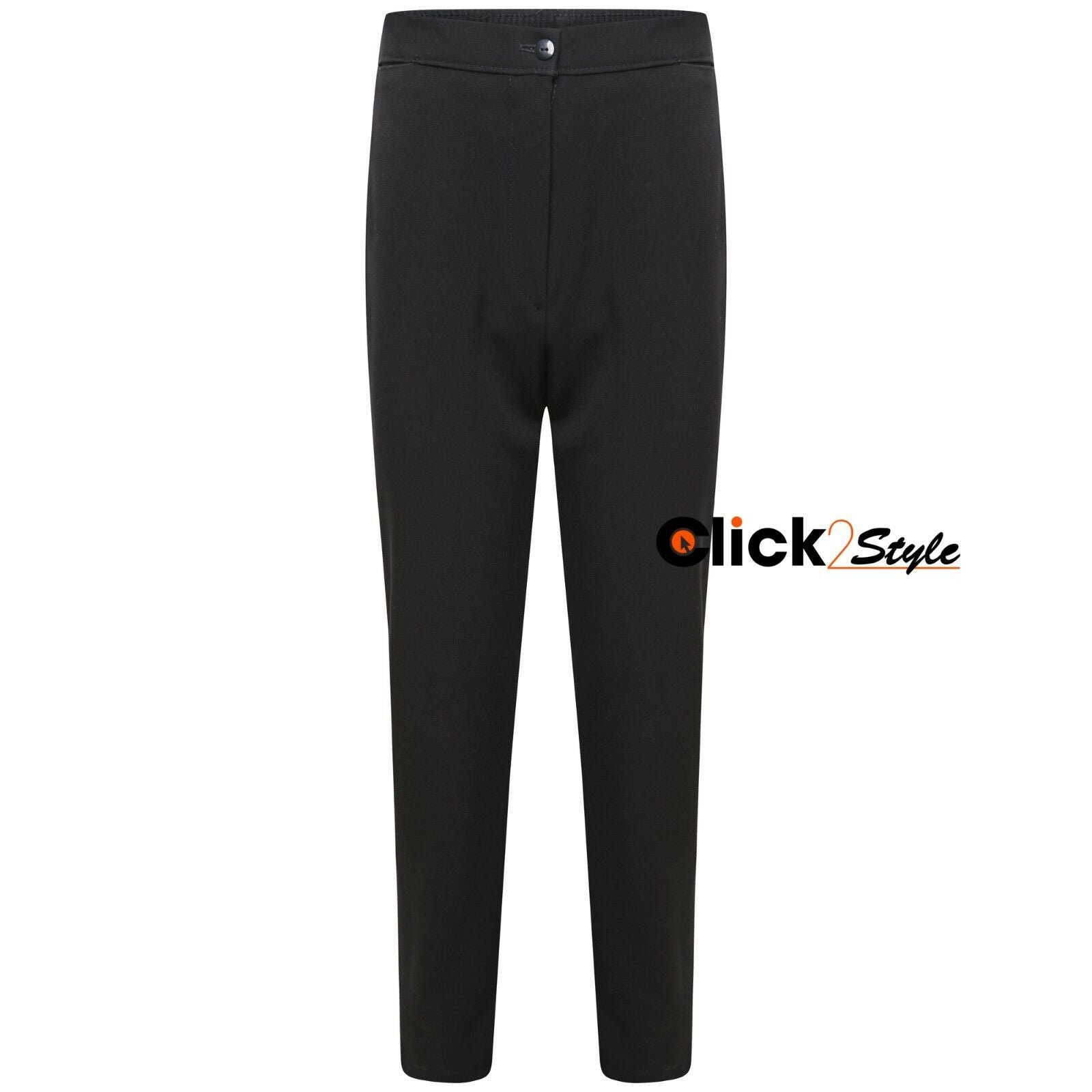 Girls School Uniform Smart Fit Comfortable Trousers Formal Pant  -Black