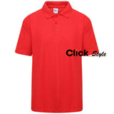 School Uniform Red Polo T Shirts Plain Kids T Shirt Boys Girls Tee Top Sports