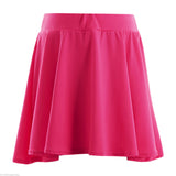 Girls Kids Skirts Skater Skirt School Party Age 7 8 9 10 11 12 13 -Neon Pink