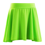 Girls Kids Skirts Skater Skirt School Party Age 7 8 9 10 11 12 13 -Neon Green