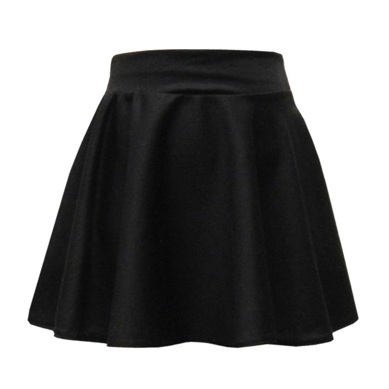 Skater Skirt Skirts Girls Kids Casual Party and School Wear Black 7 to 13 Years