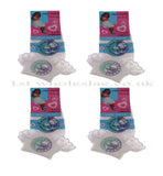 6 Pairs Girls Frilled School Socks for Kids Frilly Lace Ankle White Colour